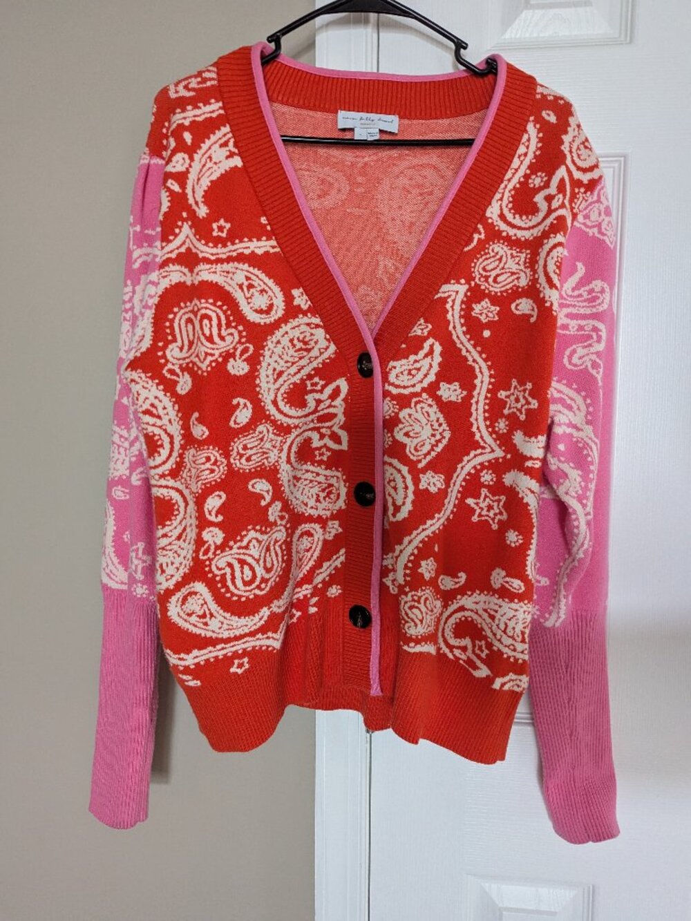 Red Bandana Martha Cardigan
